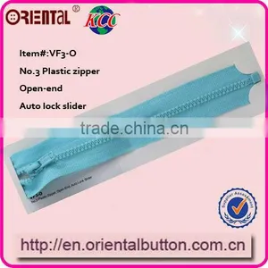 Crystal Water Color Polyester Open End Zipper thumbnail-1