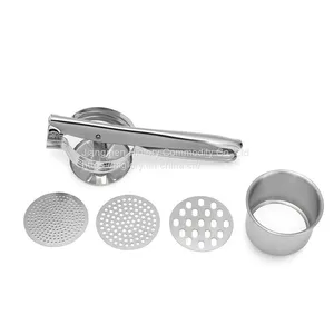 Home Using Gifts Sets Multi-functional Tools 3 Interchangeable Fineness Discs Potato Masher/Ricer thumbnail-3