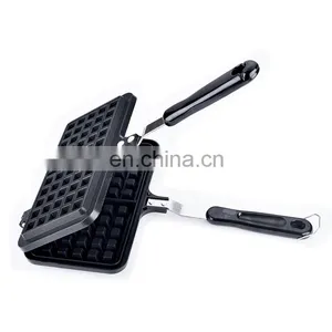 Eco-friendly Breakfast Nonstick Two-headed Egg Waffles Frying Pan thumbnail-4
