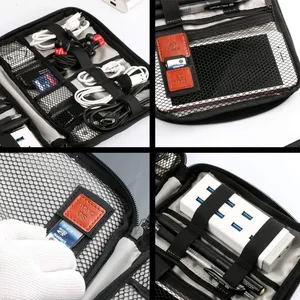 Travel Cable Organizer Bag Double Layer Waterproof Portable Electronic Accessories Organizer thumbnail-5