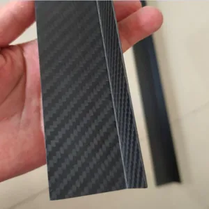 High Strength 3K Twill Matte Carbon Fiber L Shape Angle for Corner Armor thumbnail-2