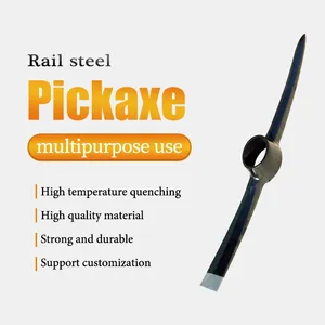 Durable Agricultural Rail Steel Pickaxe for Field Work Garden Digging and Land Preparation thumbnail-2