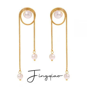 Trendy 18K Gold Plated Heart Earrings Waterproof Stainless Steel Fashion Jewelry thumbnail-3