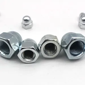 High Type DIN 1587 Domed Cap Nuts Steel Brass M6-M24 Thread Protectors thumbnail-2