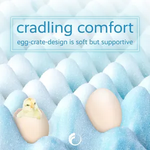 3” Reversible Egg Crate Memory Foam Mattress Topper thumbnail-5