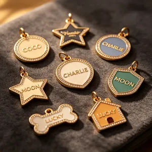 Personalized Engraving Pet Name Tag Anti-lost Metal Pet Tag Custom Logo Pet ID Nameplate For Dogs And Cats thumbnail-5