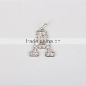 Fashion 925 Sterling Silver 26pcs Letter Alphabet Initial Bling Bling Pendants thumbnail-4