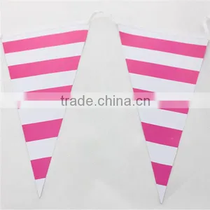 Striped Party Decoration Paper Flag Banners Wedding Baby Shower thumbnail-1