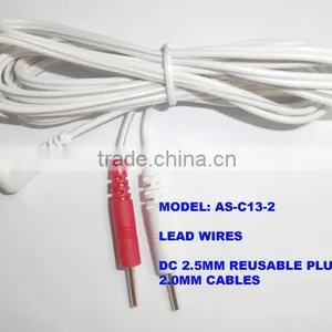 Pin 2mm Electrode Medical Lead Wire for Tens EMS and Massage Machine thumbnail-1