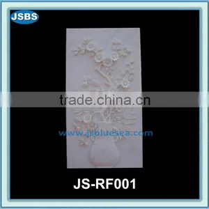 White Marble Flower Carving Relief thumbnail-1