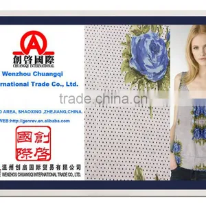 Flower and Dots Print Textiles 100% Cotton Fabric for Bulk Wholesale Clothing Quality Choice thumbnail-1
