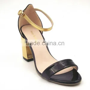 New Thick Middle Heel Shining Women Summer Shoes thumbnail-1