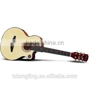 Differrent Color Quality Student Beginner 38 Size Ripple Pattern Colour Basswood Acoustic Folk Guitar thumbnail-5