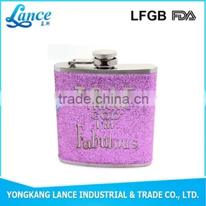 Customer Logo Printed Wholesale Bottle of Red Wine Hip Flask thumbnail-5