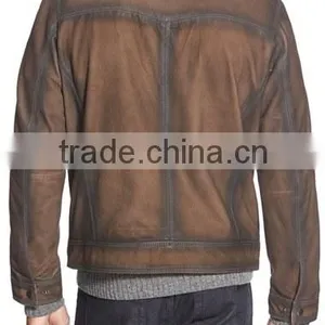Black Shade Brown Leather Jacket thumbnail-4