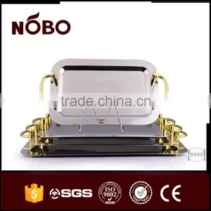 Retangular Mirror Surface Stainless Steel Cafeteria Tray thumbnail-6