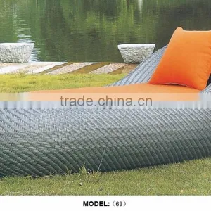 Modern PE Wicker Beach Sunbed thumbnail-2