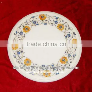 Inlay Marble Coffee Table Top , Pietra Dura Marble Table Top thumbnail-1