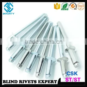 DIN7337 STEEL RIVET BODY STEEL MANDREL CSK STEEL STEEL RIVETS thumbnail-1