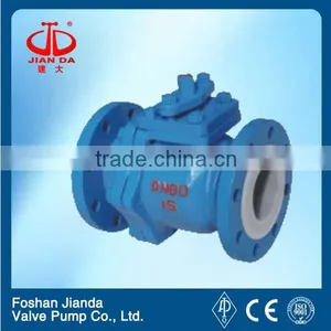 Industry High Quality Casting Iron Fluorine Ball Valve thumbnail-1