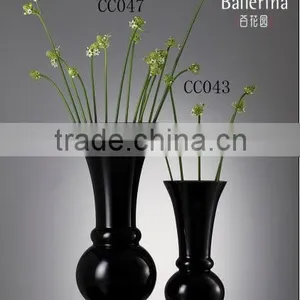 Tall Black Flower Vase Glass Crafts thumbnail-1