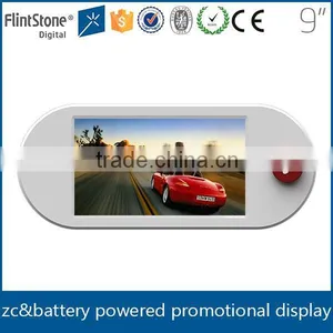 Flintstone Loop Playing 9 Inch Battery Video Display/rechargeable Digital Poster Frame thumbnail-1