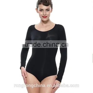 Women's Shapewear Long Sleeve Open Crotch Body Shapers Plus Size thumbnail-3