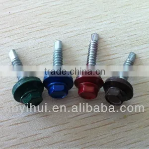 Color Painted Hex Head Self Drilling Screws With EPDM Washer thumbnail-1