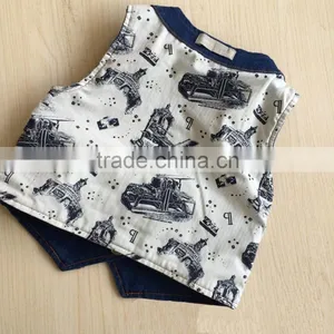 OEM Service Children Denim Waistcoat Blue Hot Sale Kids Soft Waistcoat thumbnail-5