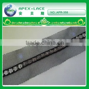 APR-358 Handmade Sequins Lace Trimming for Blouses Wholesale thumbnail-1