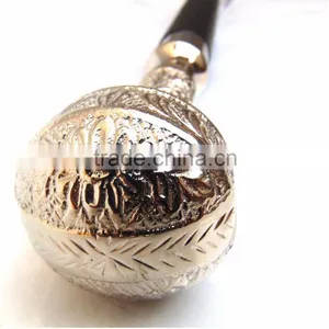 Stylish Brass Walking Stick/Beautiful Handle Waking Stick/Black Wood Walking Stick Wk1122 thumbnail-1