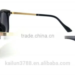 Square With Metal Half Frame Mirror Lens Glasses thumbnail-2