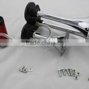 Chrome 3 Pipes Music Air Horn ,Three Round Horn thumbnail-1