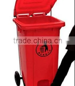 BT240U 240liter HDPE Plastic Outdoor Waste Bin With Central Pedal thumbnail-3