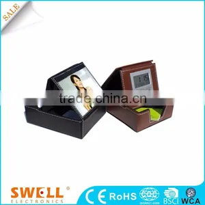 Desktop Table Digital Art Alarm Clock Roll , Leather Travel Clock thumbnail-1