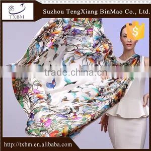 Coloeful Design for 100% Silk Square Scarf,16 Mm, Crepe thumbnail-1