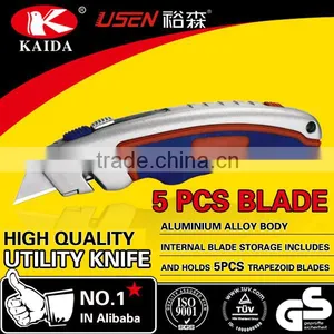 5pcs Blades Utility Knife Trapezoid Blades Aluminium Alloy Utility KNIFE thumbnail-3