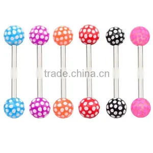 TR01038 Resin Barbell Tongue Ring Jewelry , Tongue Barbell Body Piercing thumbnail-3
