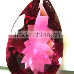 Pink Tourmaline Faceted Pear thumbnail-1
