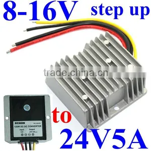 DC to DC Voltage Regulator 12V/15V/14V to 24V 5A Step up Converter 100W 120W for Car Led Display,golf Cart,etc thumbnail-1
