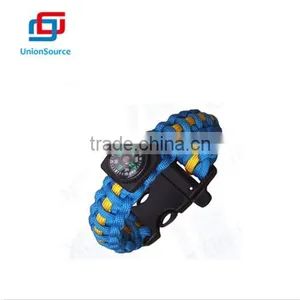 Hot Sale Bracelet Handmade Weave Parachute Rope Compass Bracelet thumbnail-3