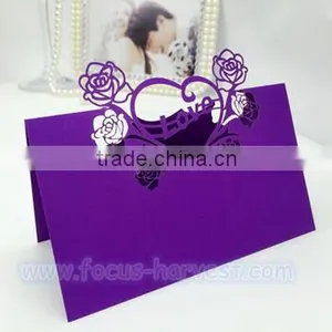 W31 Laser Wedding Card Place Card Love Flower Holder Table Seat Card for Wedding Quality Choice thumbnail-3