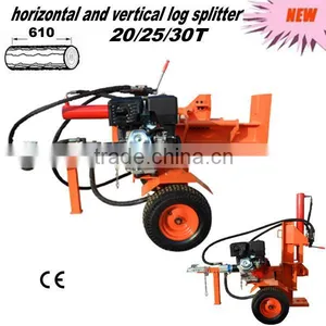 New Type 20-30t 530-610mm Horizontal and Vertical Hydraulic Diesel Log Splitting Machine With Take-off With CE From China thumbnail-1