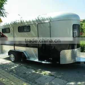 3 Horse Trailer Angle Deluxe Camper Trailer thumbnail-2
