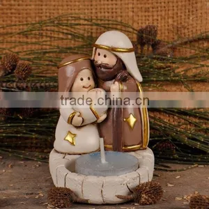 Resin Nativity Set Candlestick thumbnail-3