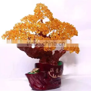 Natural Citrine Crystal Tree China Feng Shui Ornaments thumbnail-2