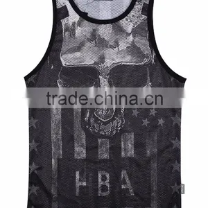 2016 New Arrival Super Stretch Cotton Men's Tight Vest Sublimation Vest for Men With Low Price thumbnail-4