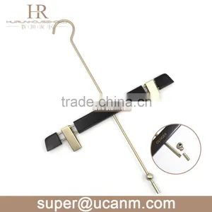 HRW-U36GB Luxury Lotus Wood Skirt Hanger With Long Hook thumbnail-1