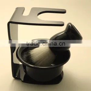 Cheap Beard Brush Wholesale Black Synthetic Shaving Brush Set thumbnail-4