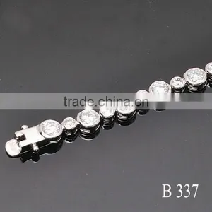 Hot Selling Two Tone Plated Zircon Tennis Bracelet thumbnail-4
